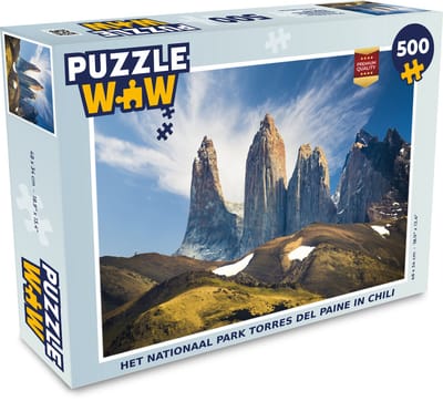 Puzzel Het nationaal park Torres del Paine in Chili - Legpuzzel - Puzzel 500 stukjes
