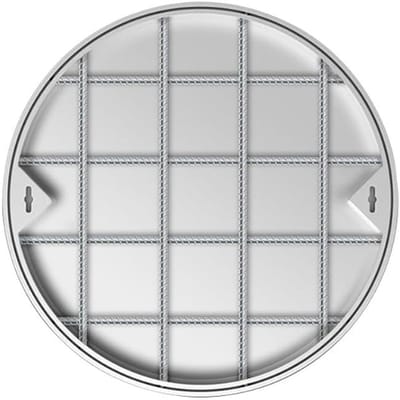 Aluminium Putdeksel - Ronde Inzethoes - Buitengebruik - Corrosiebestendig Frame - 70 x 70 x 5 cm - Zilverkleurig