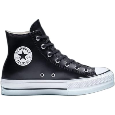 Converse Chuck Taylor All Star Lift Hi Sneakers Dames - Leren Sneaker - Zwart