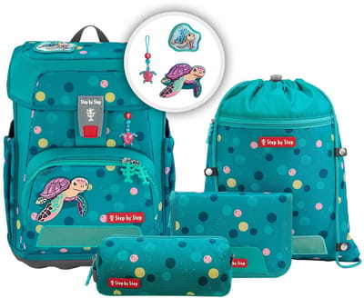 Step by Step schooltas Cloud Schulranzen-Set 5-delig Turtle Josie turquoise
