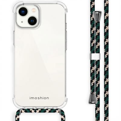 imoshion Hoesje - Geschikt voor Apple iPhone 14 - Backcover met koord - Green Multi Color