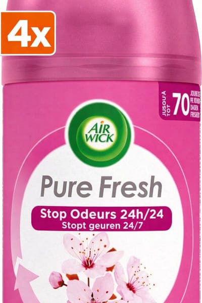 (4x) Air Wick - Luchtverfrisser - Navulling - Aziatische Kersenbloesem - 250ml