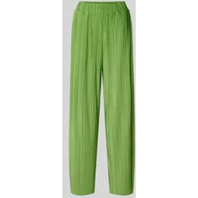 Regular fit wijde broek in plissélook, model 'ELLIE'