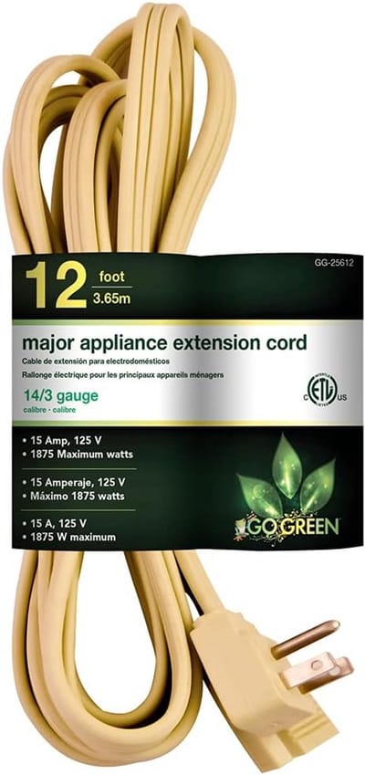 GoGreen Power GG-25603-14/3 SPT A/C verlengkabel 0,9 m Beige 12 ft (Beige) Beige