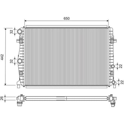 Radiator, motorkoeling VALEO 701285