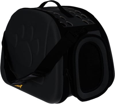 Huisdier Transporttas - Draagtas Kat Hond - Veilig Vervoer - Inklapbaar Lichtgewicht - 43x32x27 cm - Grijs