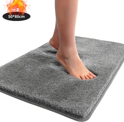 Nivard Badmat - Douchemat - Antislip - Wc Mat - Toiletmat - Badkamermat - Grijs - 50x80