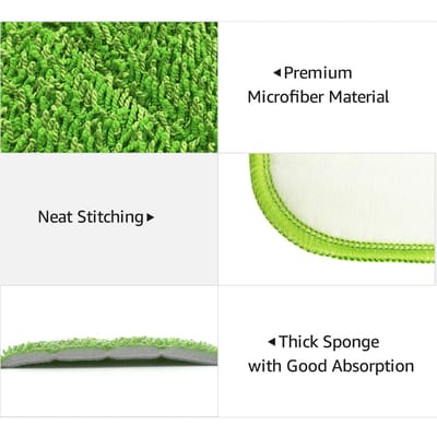 Têtes de rechange pour serpillière à pulvérisation en microfibre pour serpillières humides et sèches Tampons de nettoyage de sol premium Tampons de serpillière réutilisables Remplacement