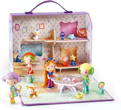 Huisje voor poppen en figuren - Speelgoed Huis met Meubels