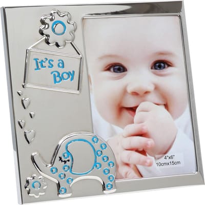 Deknudt Frames fotolijst S57MA1 - It's a boy - zilver/blauw - 10x15 cm