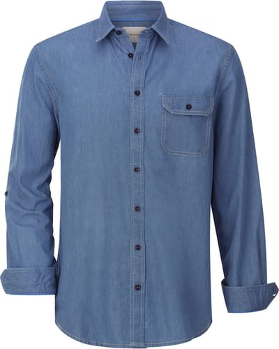 Babista herren Denim Overhemd - 47/48 - lichtblauw - Plus Size