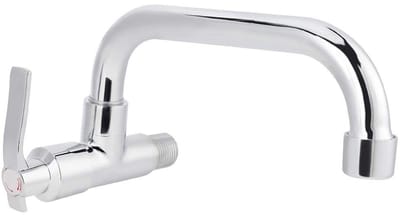 Dailygoods- Koudwaterkraan Wandmontage - Ergonomische Handgreep - Messing Structuur - Corrosiebestendig - 360 Graden Draaiend - Duurzaam Gebruik - Keukenkraan