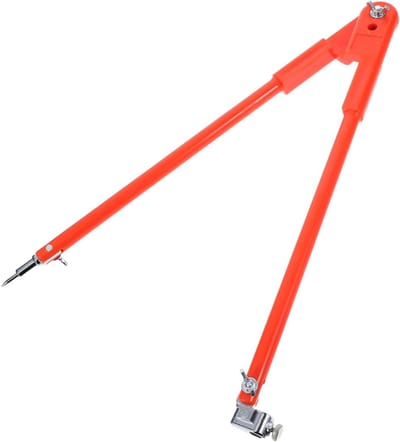 Houtbewerking Passer - Cirkel Tekengereedschap - Nauwkeurig Cirkels Tekenen - Verstelbaar Mechanisme - 44cm Lengte - Oranje