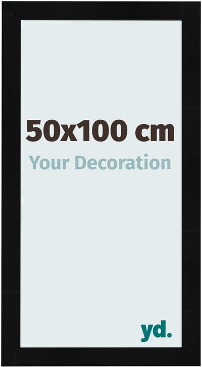Your Decoration - Fotolijst 50x100 cm - MDF - Zwart Hoogglans - Pisa