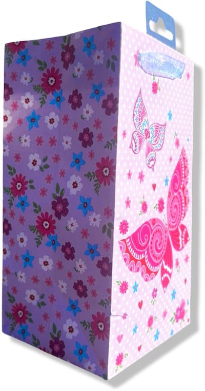 4 Luxe Mini Cadeautasjes 19x10,5x9cm - Papieren cadeautasjes met Full-color bedrukking