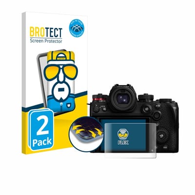 BROTECT - Screenprotector voor Panasonic Lumix S1R II - Folie Beschermfolie transparant volledig dekking - 2 Stuks