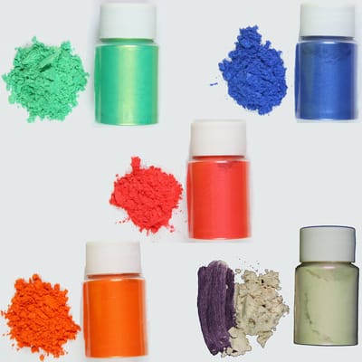DW4Trading Epoxy Pigment Poeder 5 Kleuren van 10 gr Per Potje - Mica Kleurstof - Geschikt Voor Kaarsen, Zeep, Giethars, Sieraden - Set nr. 12