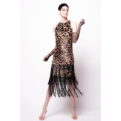 PINKO Aromatico Abito Paillettes Mac Multi Beige/black Size: 40 | Midi Dresses Outlet | Dames | Beige