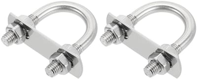 U-clamps M8, 2 sets van roestvrij staal 304, binnenbreedte 22 mm, lengte 50 mm, ideaal voor ski- en vissersboten, met moeren en platen