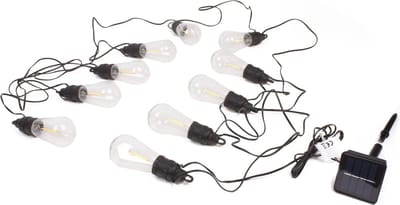Benson Solar LED lichtsnoer - 10 lampen - 7.5 meter - warm wit - binnen & buiten