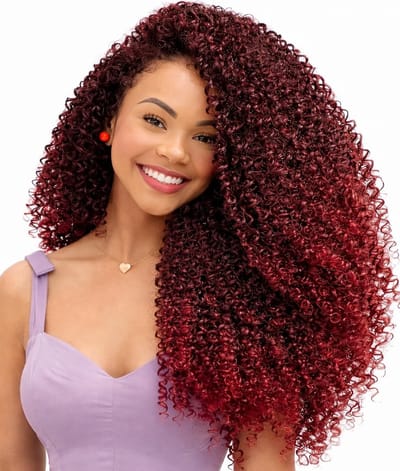 Dailygoods- Haarextensies Kinky Curly - Haarverlenging voor Haakvlecht - KANEKALON 270g - 180 Lokken - 9 Stuks + 3 Accessoires - Natuurlijke Look - Haarlokken