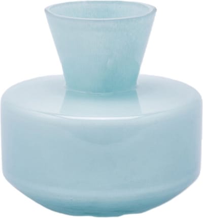 EDG Bloemenvaas Glas Blauw D 21 cm H 20 cm Opening 11 cm