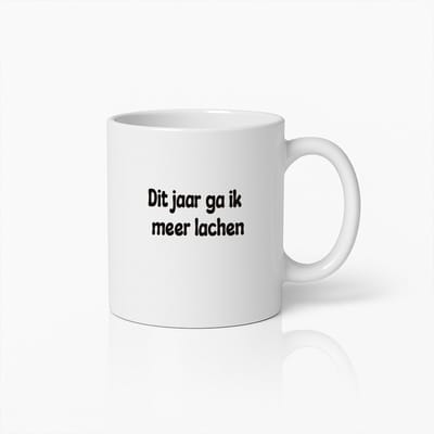 Dit Jaar Ga Ik Meer Lachen Mok – Motiverende Koffiebeker – Positief Begin van het Nieuwe Jaar Cadeau