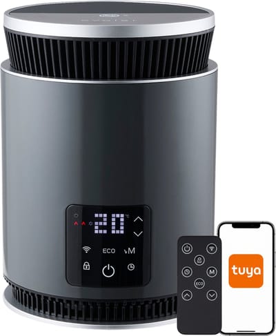 Evolar 360° Elektrische Kachel - 900/1800W - 25m2 - Keramische Ventilatorkachel - WiFi & App - Automatische Thermostaat - ECO-modus - EVO-PTC360G