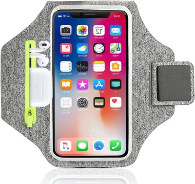 Lichte en ademende telefoonhouder voor hardlopen, geschikt voor fitness en joggen, voor smartphones tot 6.8 inch, niet-slip ontwerp