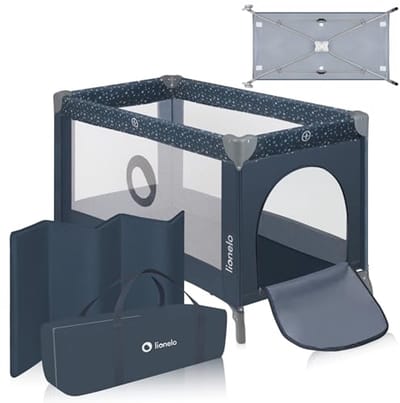 Reisbedje Opvouwbaar - Campingbedje Kinderbed - Veilig Slapen - Met Matras en Draagtas - 125 x 65 x 73 cm