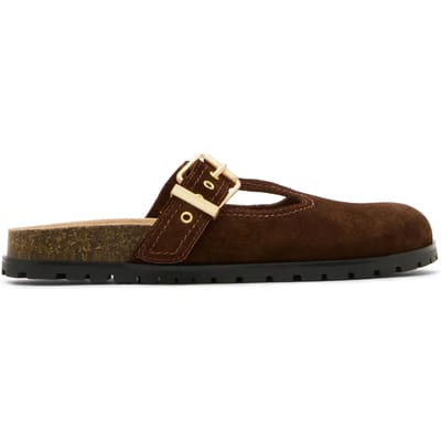 Steve Madden Atticus Mules Brown Suede Maat: 38 | Slippers Outlet | Dames | Bruin