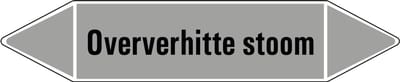 Oververhitte stoom leidingmarkering op vel 126 x 26 mm - 5 per vel