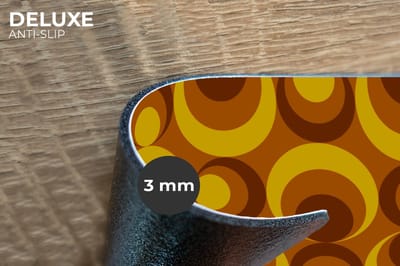 Placemats - Patronen - Geel - Retro - Abstract - Bruin - Hittebestendig - Anti-Slip - Onderlegger - Afneembaar - 45x30 cm - 6 stuks