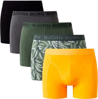 Bjorn Borg Boxers Cotton Stretch 5-Pack Multicolour - Maat M - Heren - Boxershorts