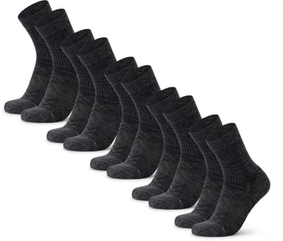 DANISH ENDURANCE Wandelsokken - Lichte Merino Wol Sokken met Blaarbescherming - Unisex - 5 Paar - Maat 43-47