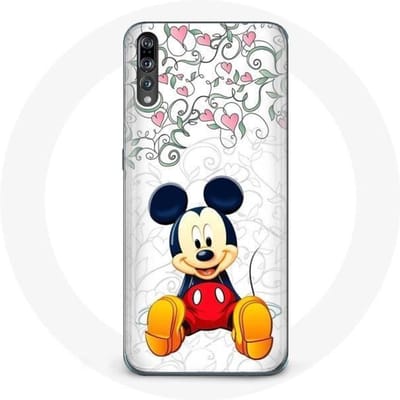 Coque pour Huawei p20 Mickey Mouse Fleurs Cœurs