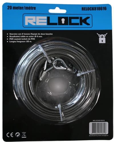 Relock Staalkabel 4 mm PVC Gecoat 20 m