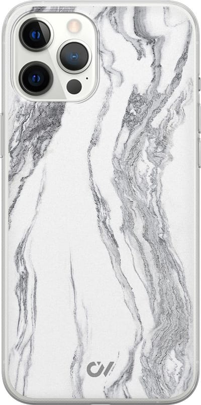 Hoesje geschikt voor Apple iPhone 12 Pro Max - Marble Ivory - - Grijs - Apple - Casevibes