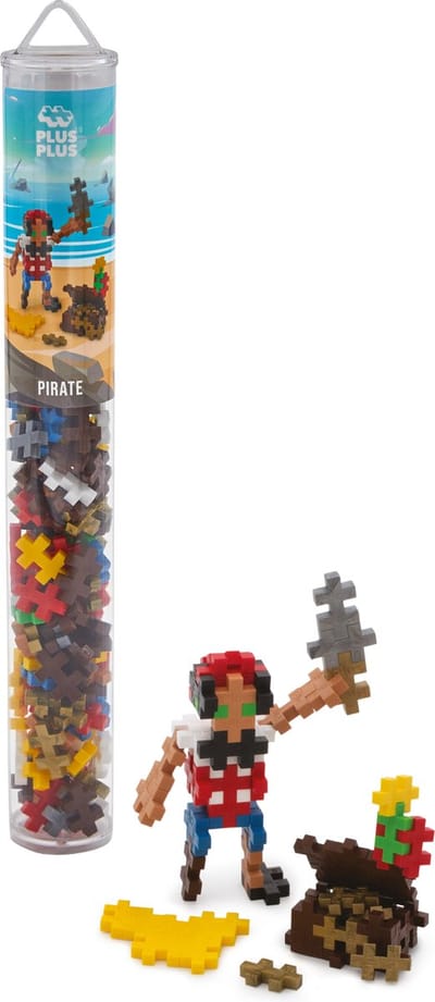 Plus-Plus Tube piraat 100 delige bouwset - 4268 - Bouwspeelgoed - Constructiespeelgoed - Set met bouwstenen - Vanaf 5 jaar