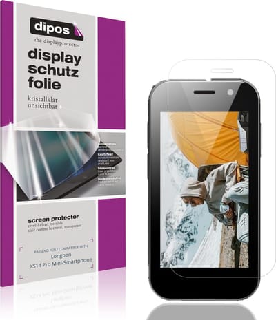 dipos – 4x Beschermfolie geschikt voor Longben XS14 Pro Mini-Smartphone | Krasbestendige & heldere Screenprotector Ultra-Thin
