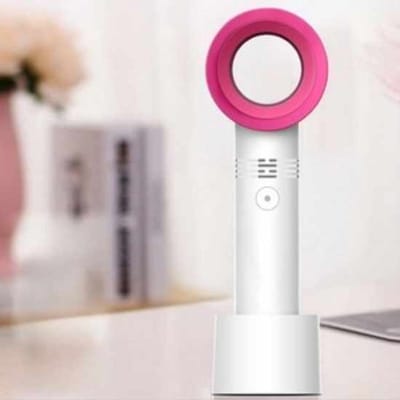 Draagbare HandVentilator handwaaier - mini ventilator - handventilator oplaadbaar - Hoofd Airco Verkoeling - Met Usb Kabel - Wit