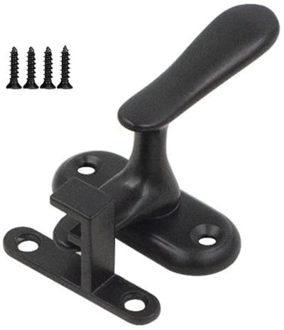 Dailygoods- Deurslot Veiligheid - Schuifbout - Hasp - Klink - Roestvrij Staal - Mat Zwart - Inclusief Schroeven - Sluiting