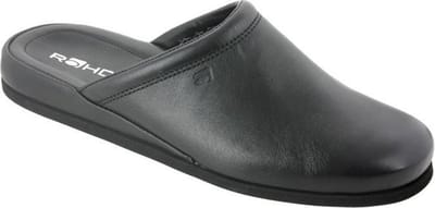 Rohde heren Pantoffels - leer - zwart - 6600-90 - Maat 42