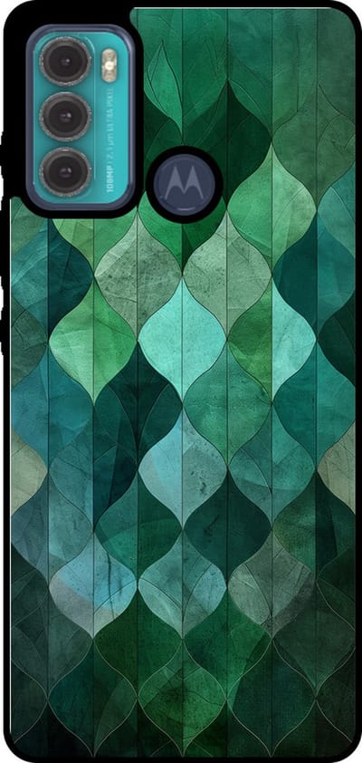 Smartphonica Telefoonhoesje Geschikt voor Motorola Moto G60 met groene bladeren opdruk - TPU backcover case green leaf design - Groen geschikt voor Motorola Moto G60