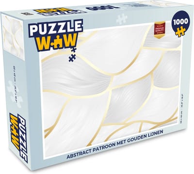Puzzel Abstract patroon met gouden lijnen - Legpuzzel - Puzzel 1000 stukjes volwassenen