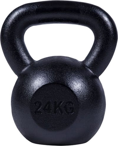 Gorilla Sports - Kettlebell - Gietijzer - Extra Stabiel - Zwart - 24 kg