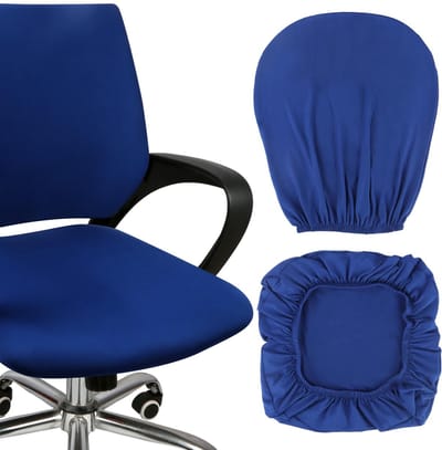 Stoelhoes, wasbare overtrek, bureaustoel, elastische hoes voor bureaustoelen, geschikt voor de meeste bureaustoelen, 38-48 cm (rugleuninghoes en zitkussenovertrek)