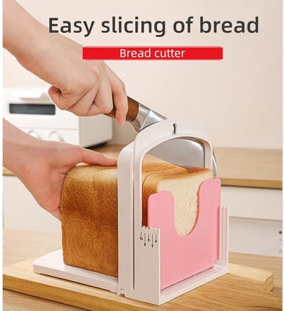 Broodsnijmachine voor thuisgebruik met dikte-instelling - 5 standen, opvouwbaar en aan de muur te bevestigen voor ruimtebesparende opberging, perfect voor het snijden van toast en kaas!