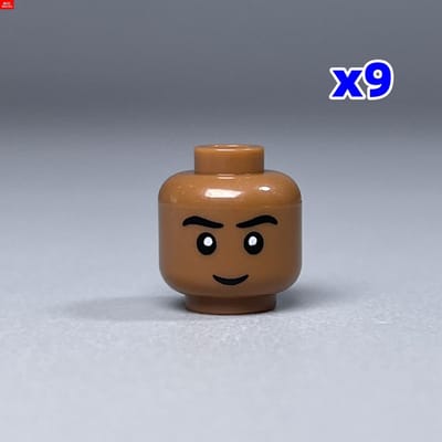Briques MOC Marron-brun expression Femme Noire Homme Figurine 4cm Pièces de Visage Assemblées Blocs de Construction Jouet Poupée Enfants
