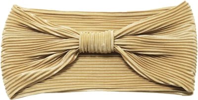 Emilie collection - haarband - goud - Satijn - Plissé - strik